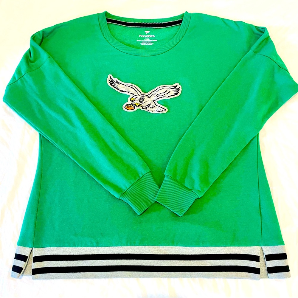Philadelphia Eagles Kelly Green Throwback sweatshirt Sz Large